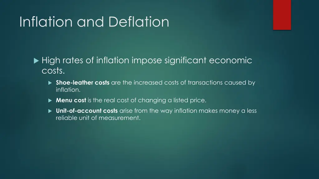 inflation and deflation 1