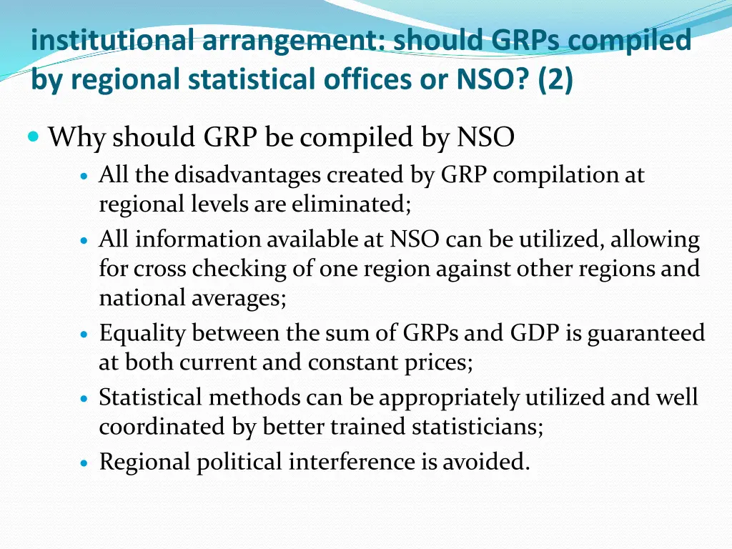 institutional arrangement should grps compiled 1