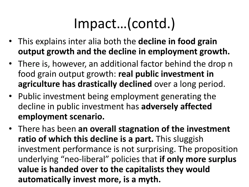 impact contd