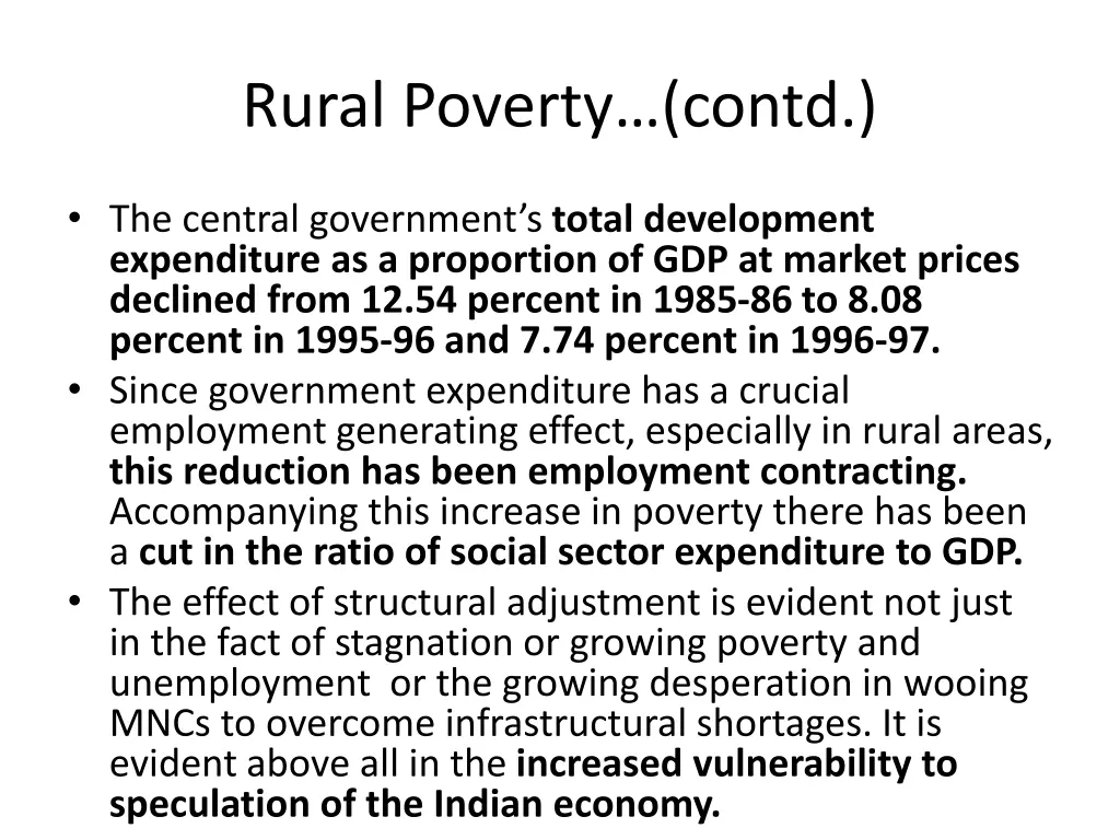 rural poverty contd