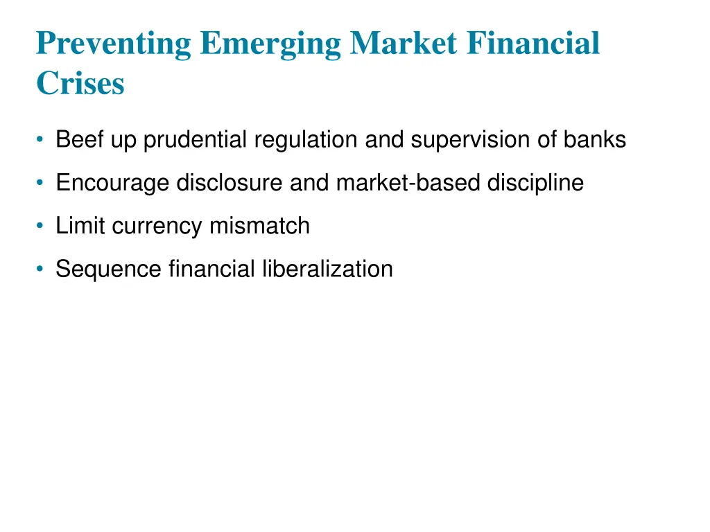 preventing emerging market financial crises