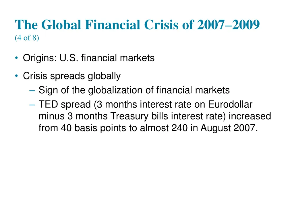 the global financial crisis of 2007 2009 4 of 8