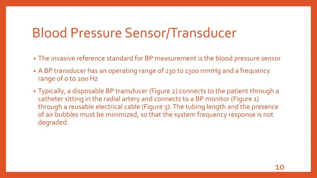 blood pressure sensor transducer