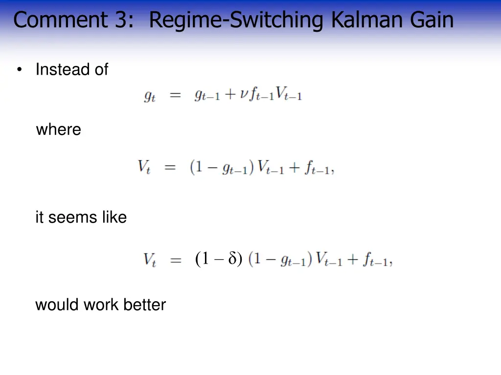 comment 3 regime switching kalman gain 2