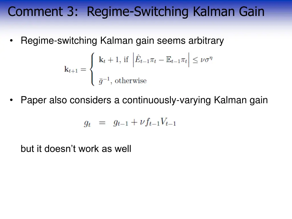 comment 3 regime switching kalman gain