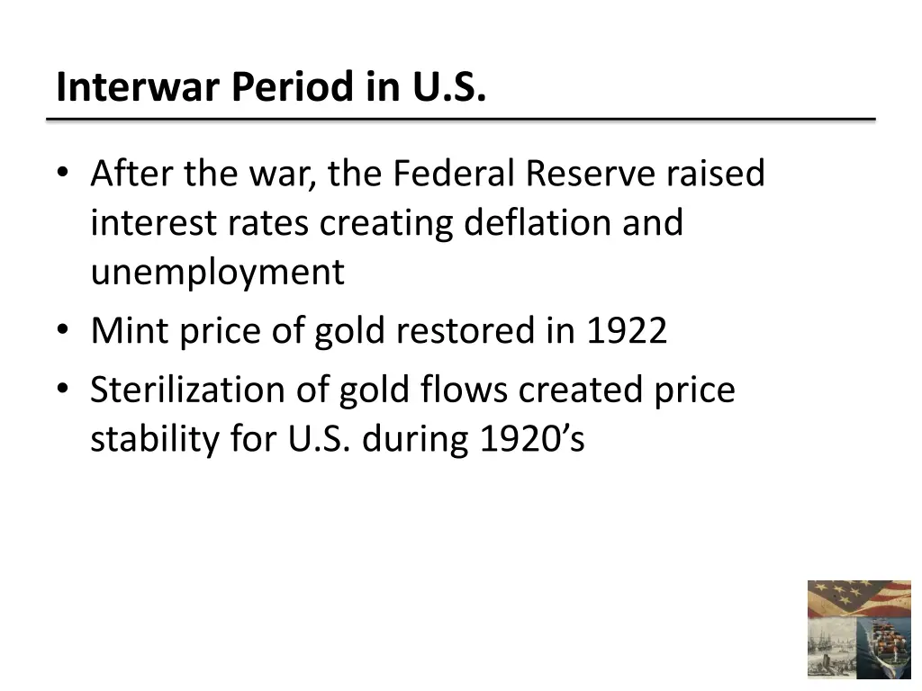 interwar period in u s