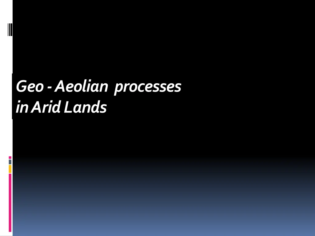 geo aeolian processes in arid lands