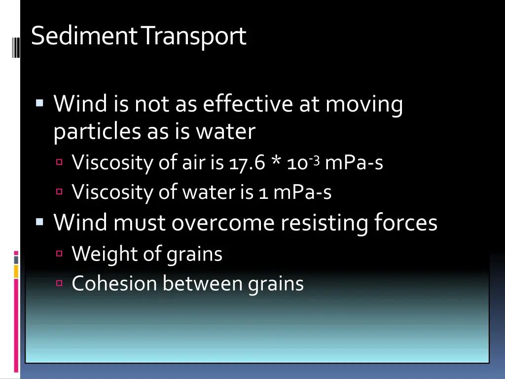 sediment transport