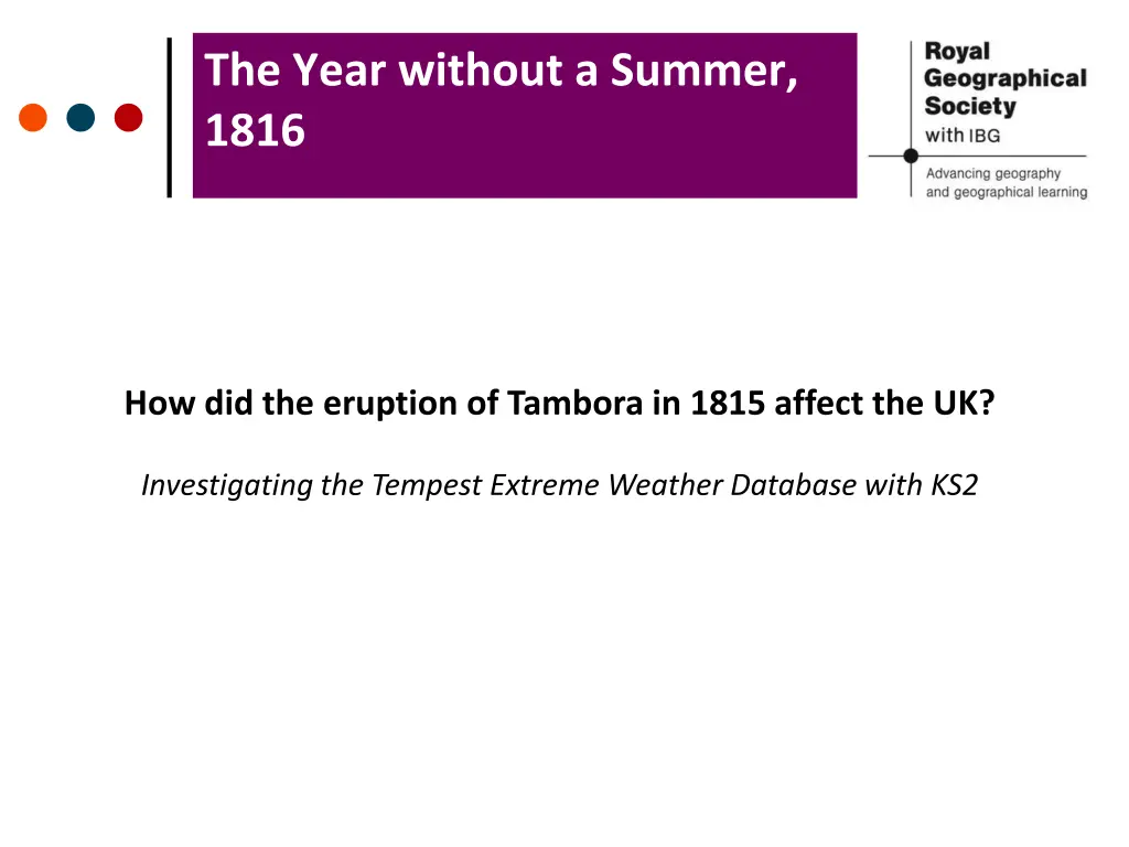 the year without a summer 1816