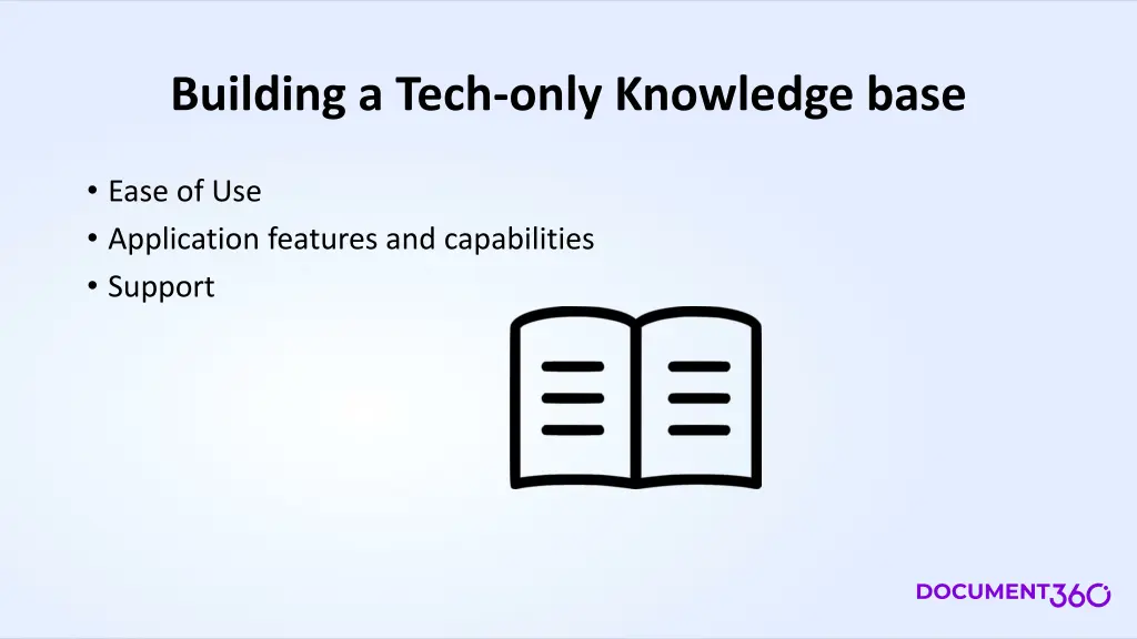 building a tech only knowledge base