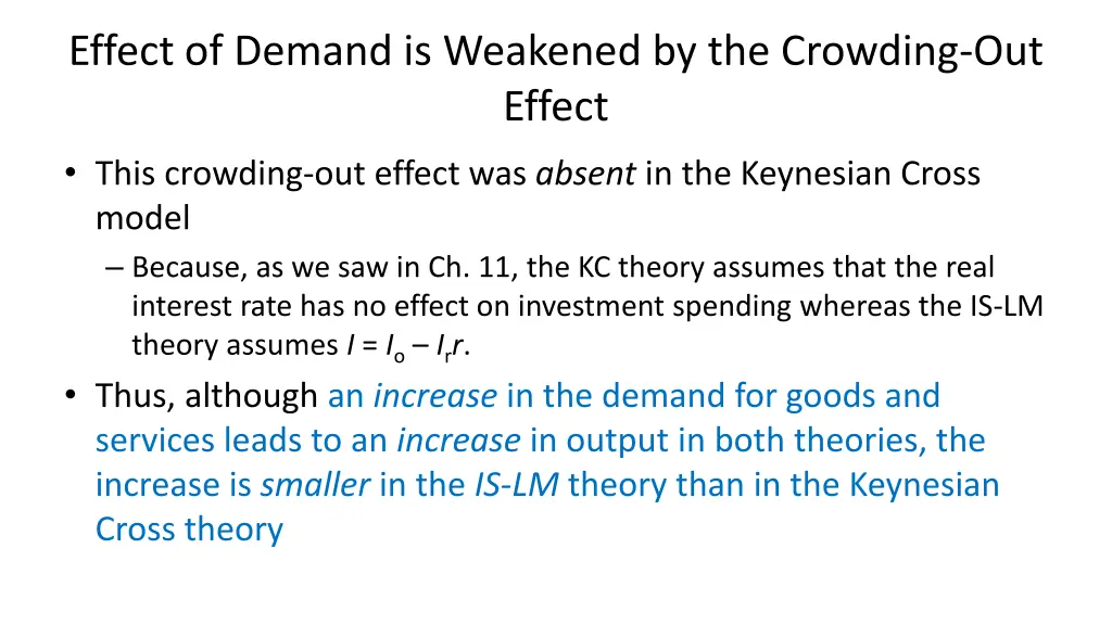 effect of demand is weakened by the crowding 1