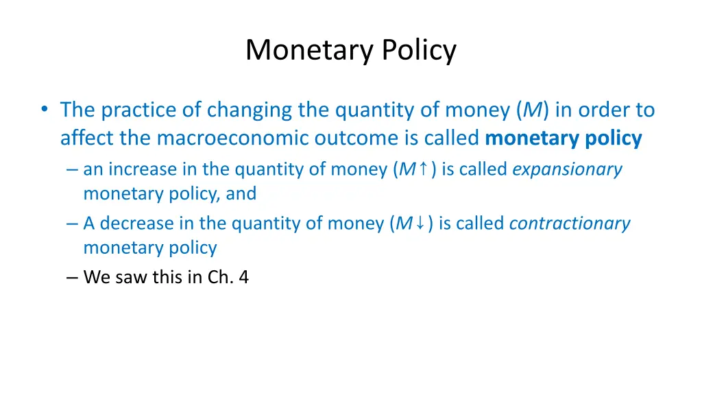 monetary policy