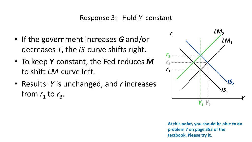 response 3 hold y constant