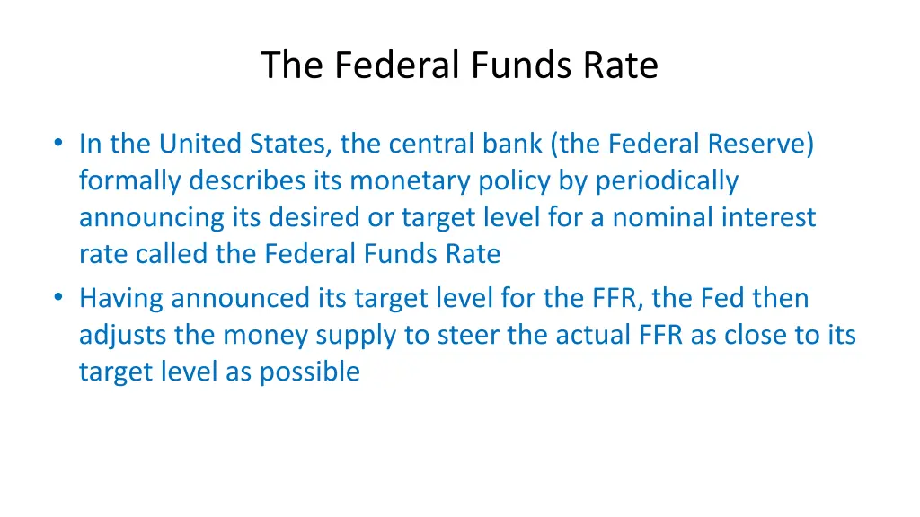 the federal funds rate