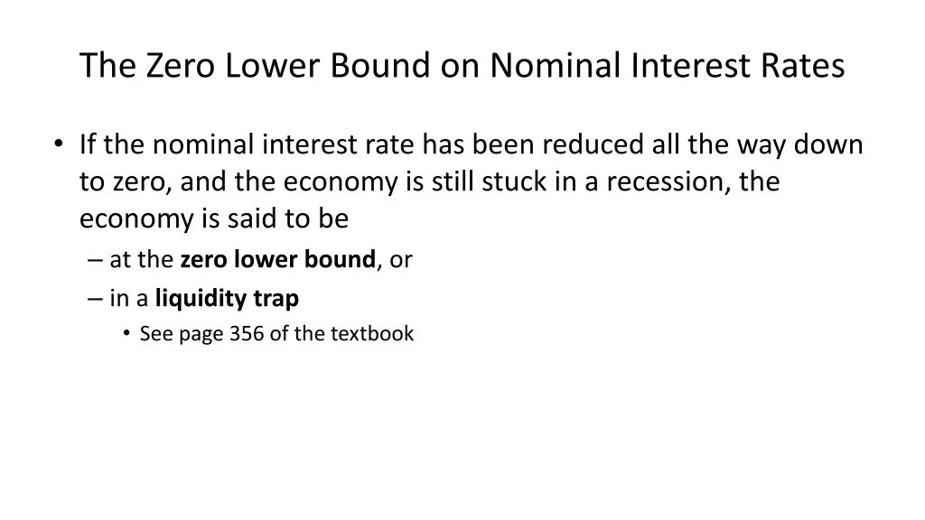 the zero lower bound on nominal interest rates 3