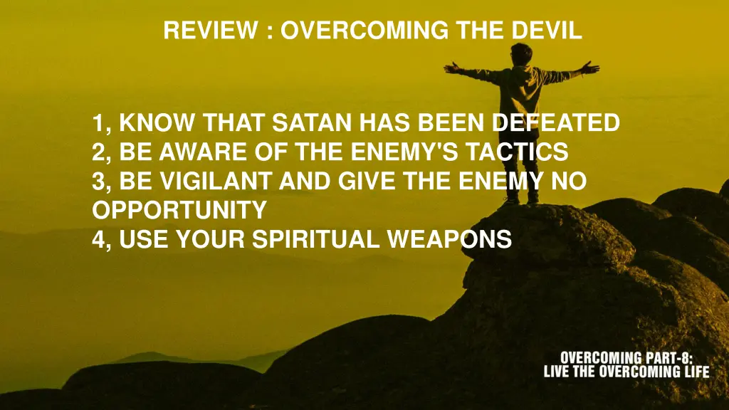 review overcoming the devil