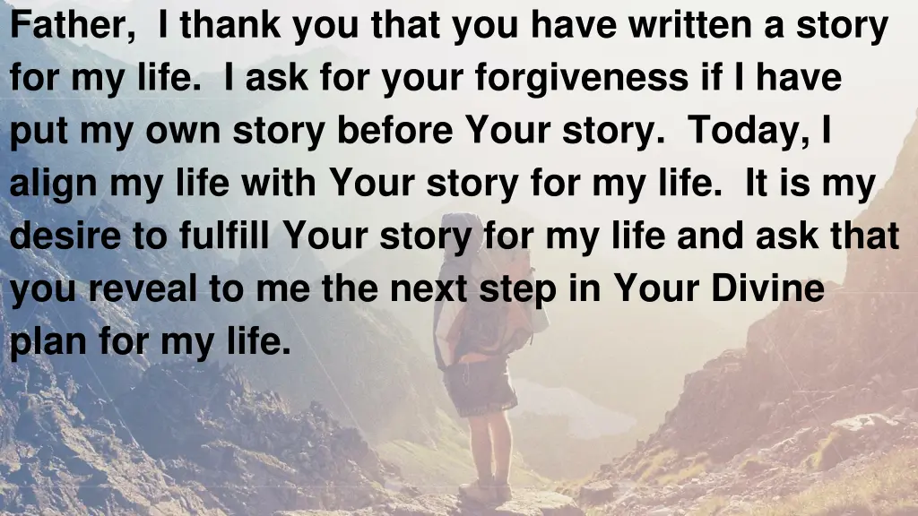 father i thank you that you have written a story