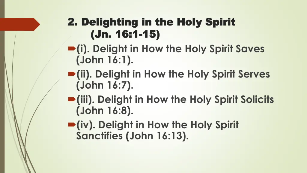 2 delighting in the holy spirit 2 delighting