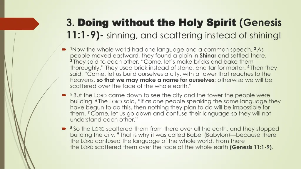 3 doing without the holy spirit doing without