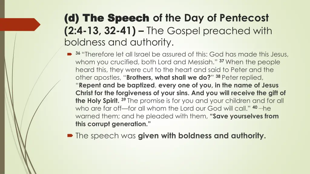 d the speech d the speech of the day of pentecost