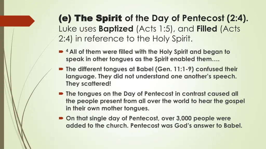 e the spirit e the spirit of the day of pentecost