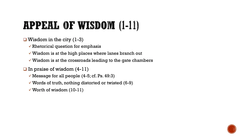 appeal of wisdom 1 11