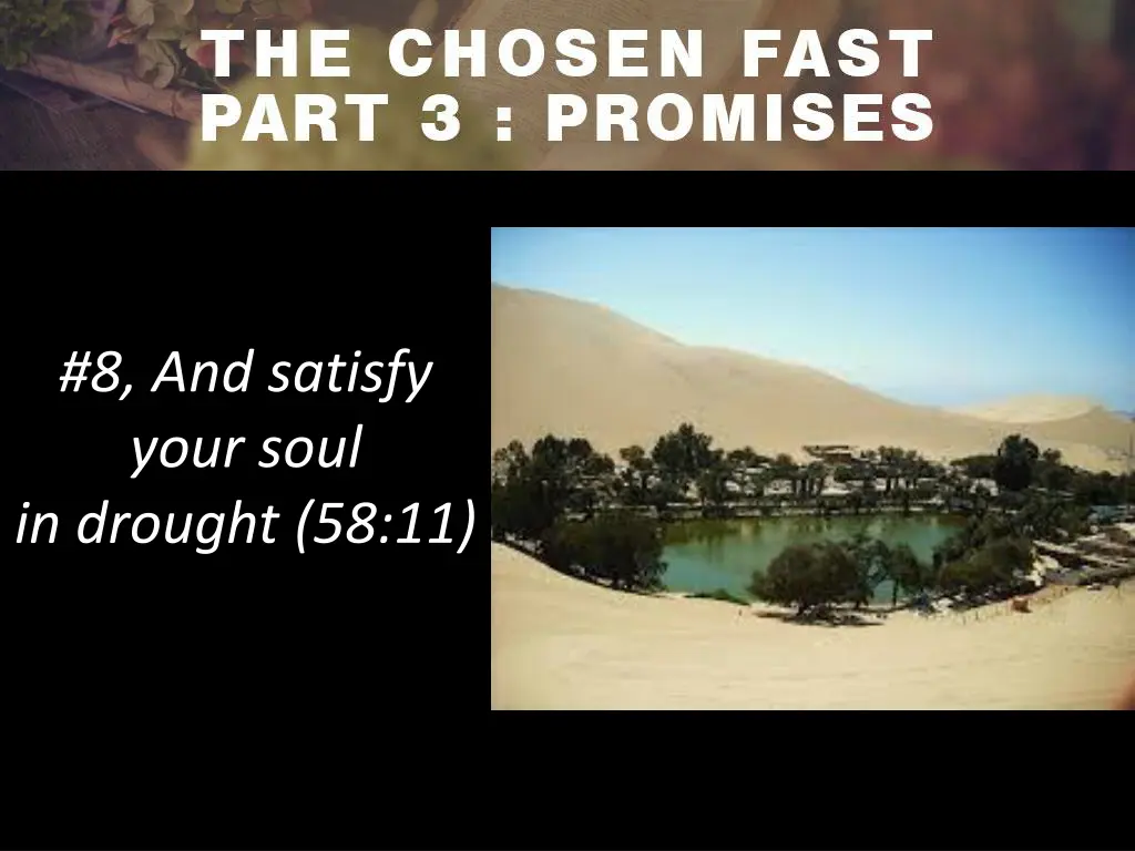 8 and satisfy your soul in drought 58 11