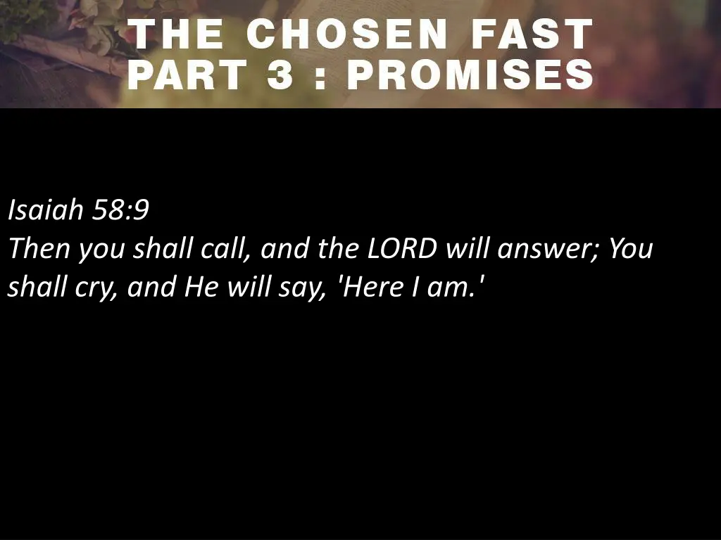 isaiah 58 9 then you shall call and the lord will