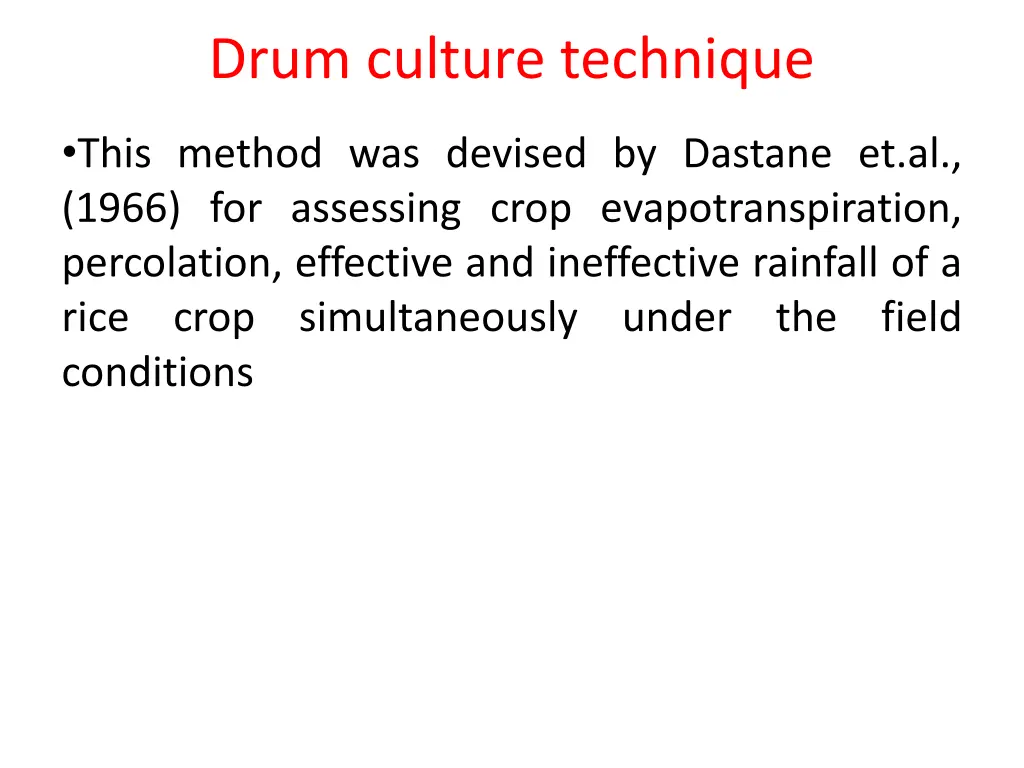 drum culture technique