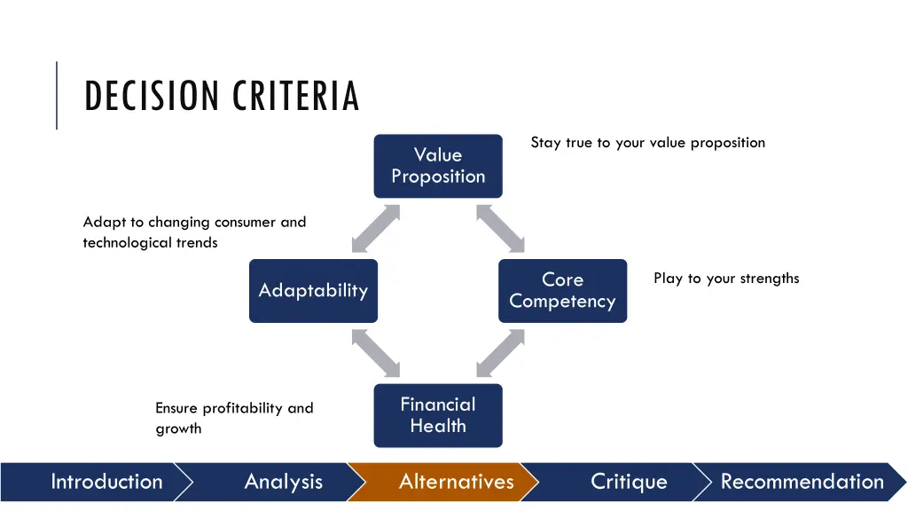 decision criteria