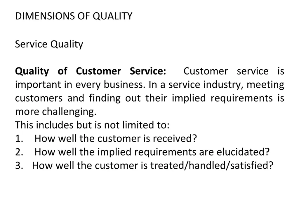 dimensions of quality 3