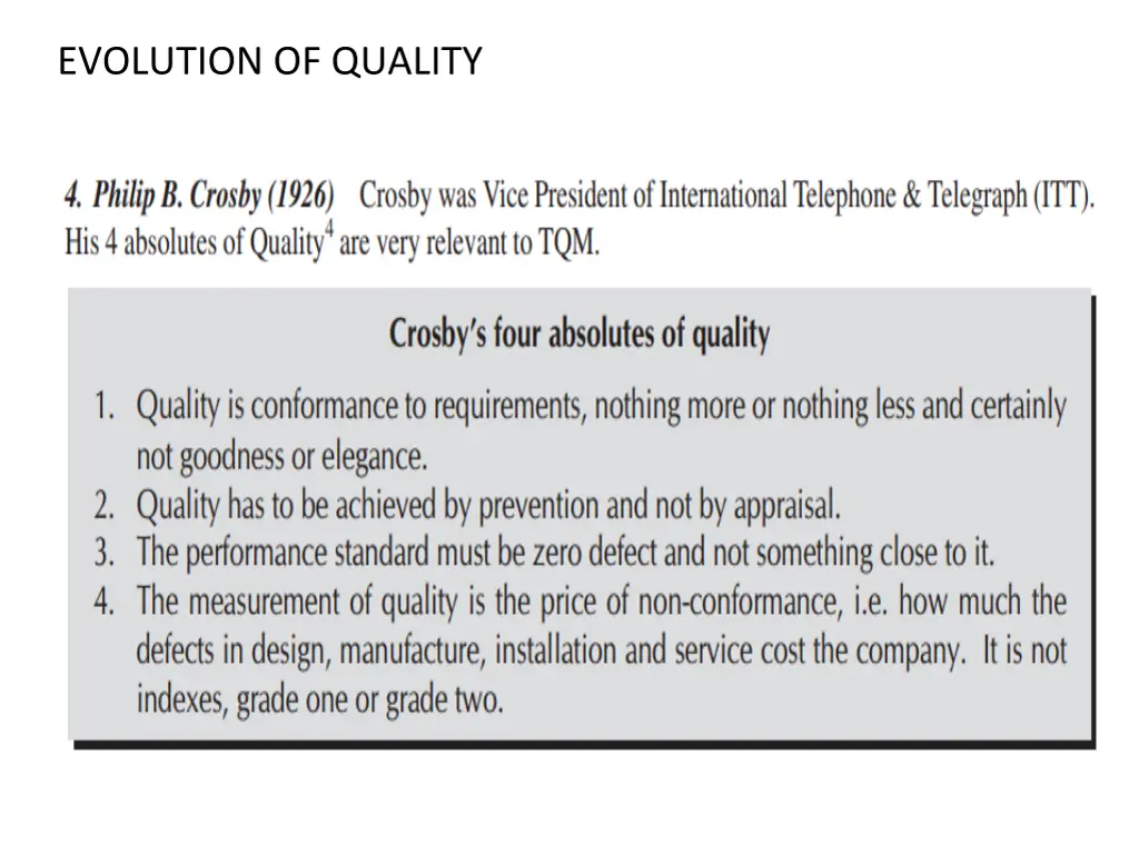 evolution of quality 3