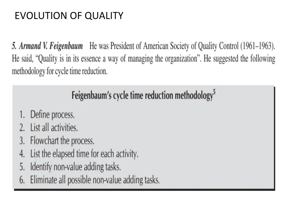 evolution of quality 4