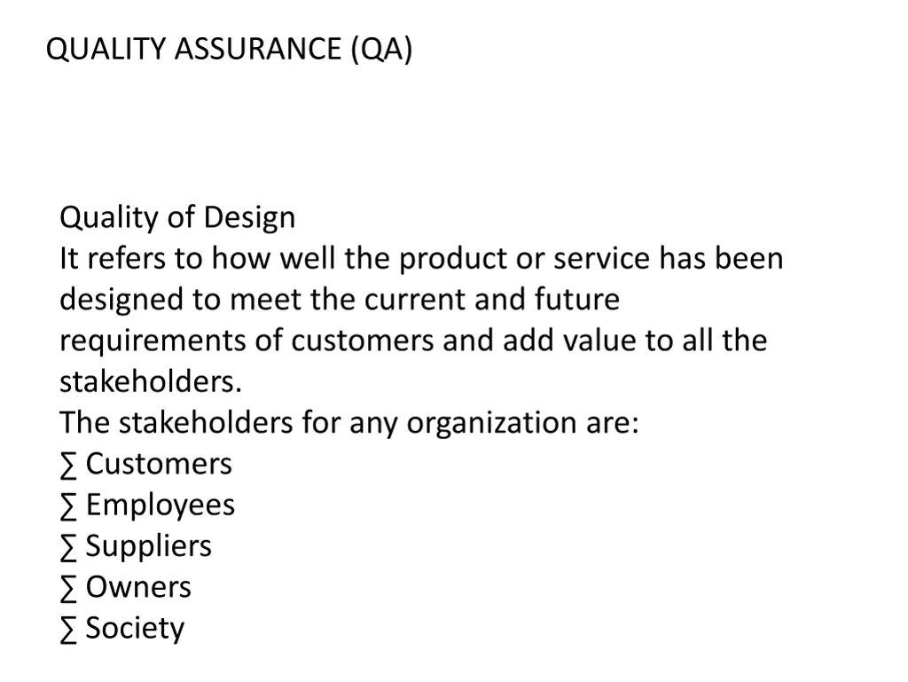 quality assurance qa 3