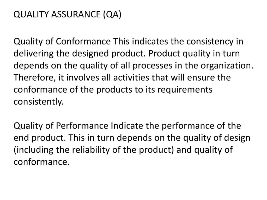 quality assurance qa 4