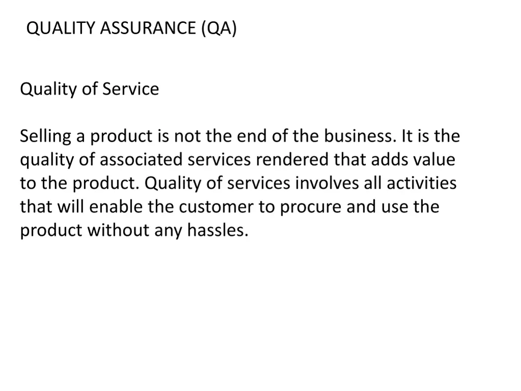 quality assurance qa 5