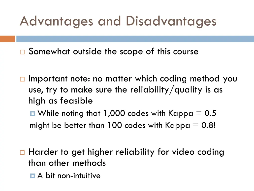 advantages and disadvantages