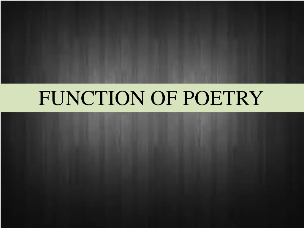 function of poetry