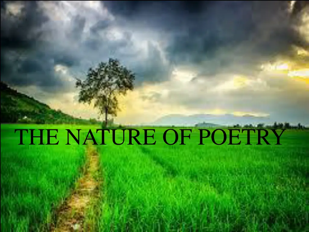 the nature of poetry