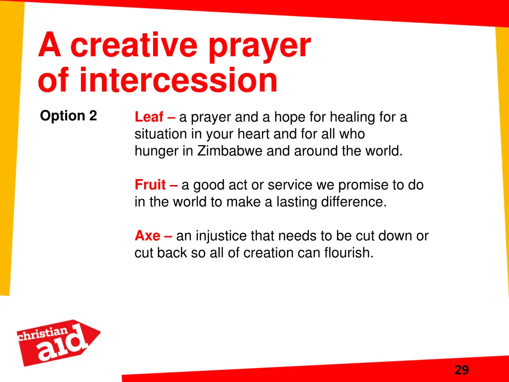 a creative prayer of intercession