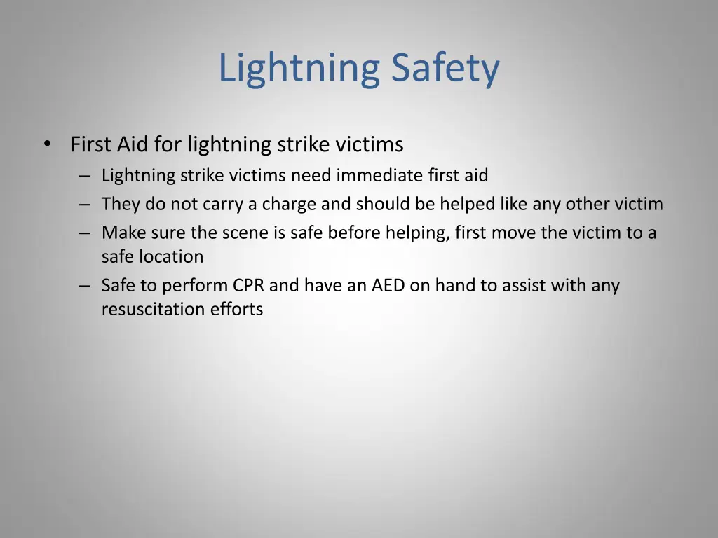 lightning safety