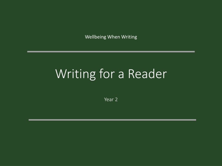 wellbeing when writing