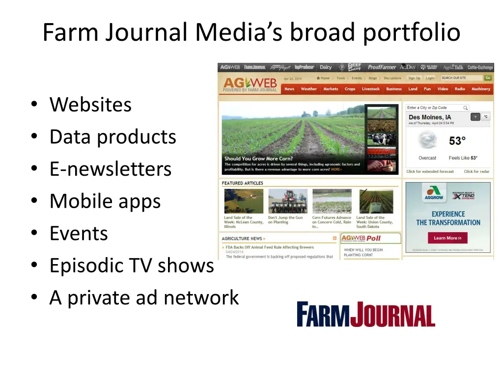 farm journal media s broad portfolio