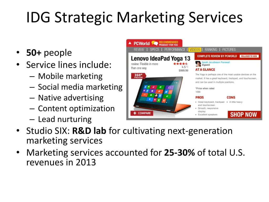 idg strategic marketing services