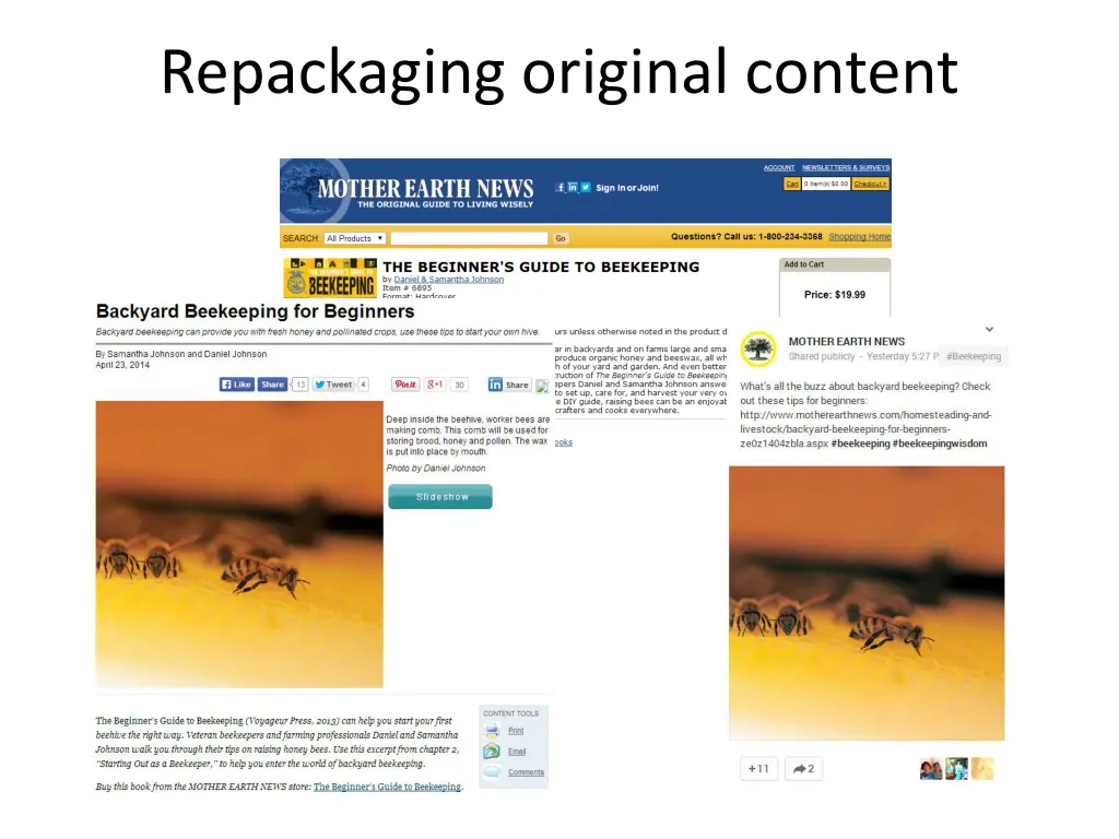 repackaging original content