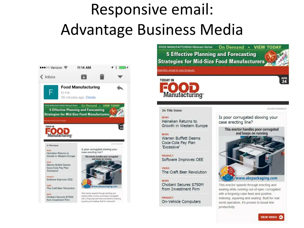 responsive email advantage business media