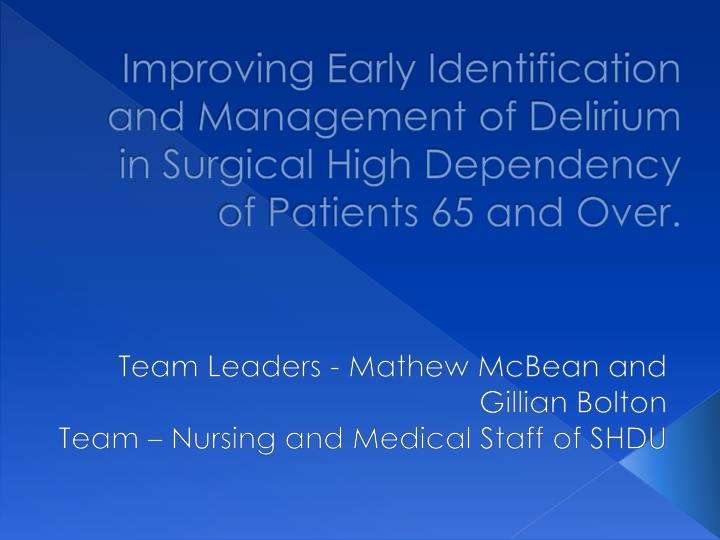 improving early identification and management