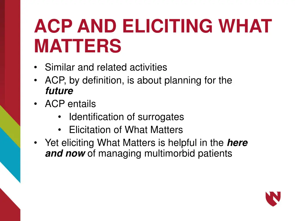 acp and eliciting what matters similar