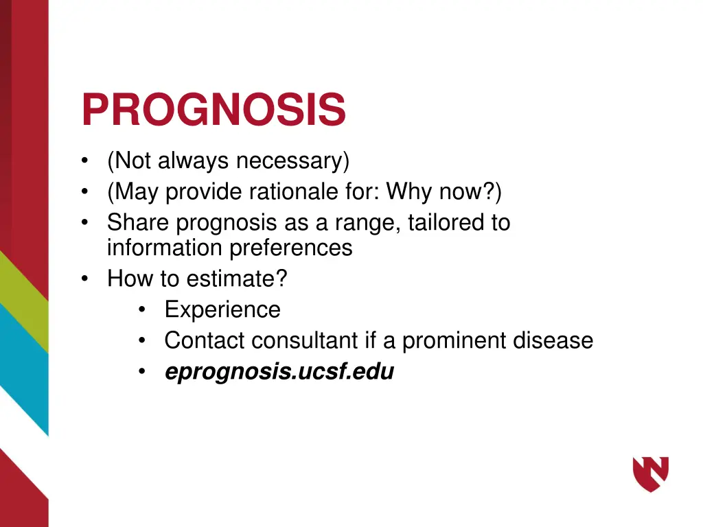 prognosis not always necessary may provide