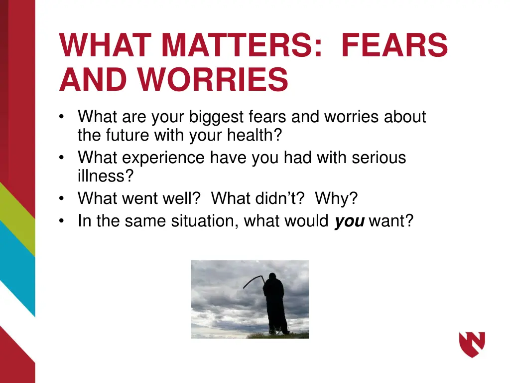 what matters fears and worries what are your